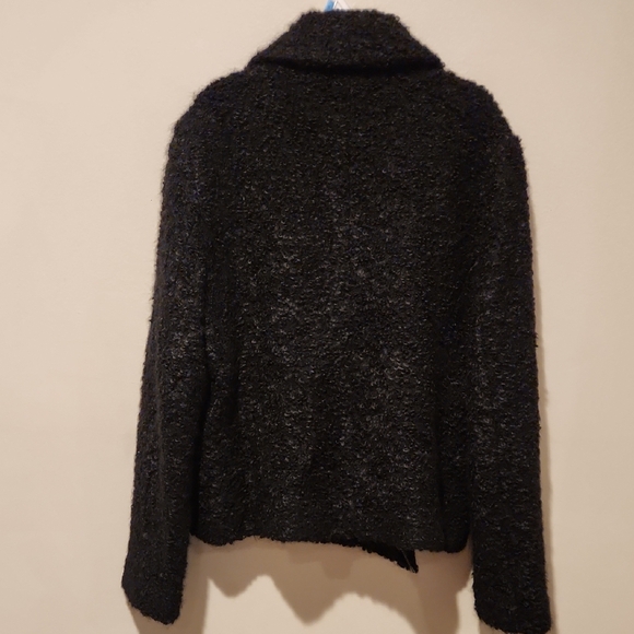 ❤️ EILEEN FISHER CURLY ALPACA BLACK MOTO JACKET, SP (SMALL PETITE) - Picture 12 of 16